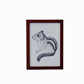 Chipmunk Print 5" x 7" framed wall decor