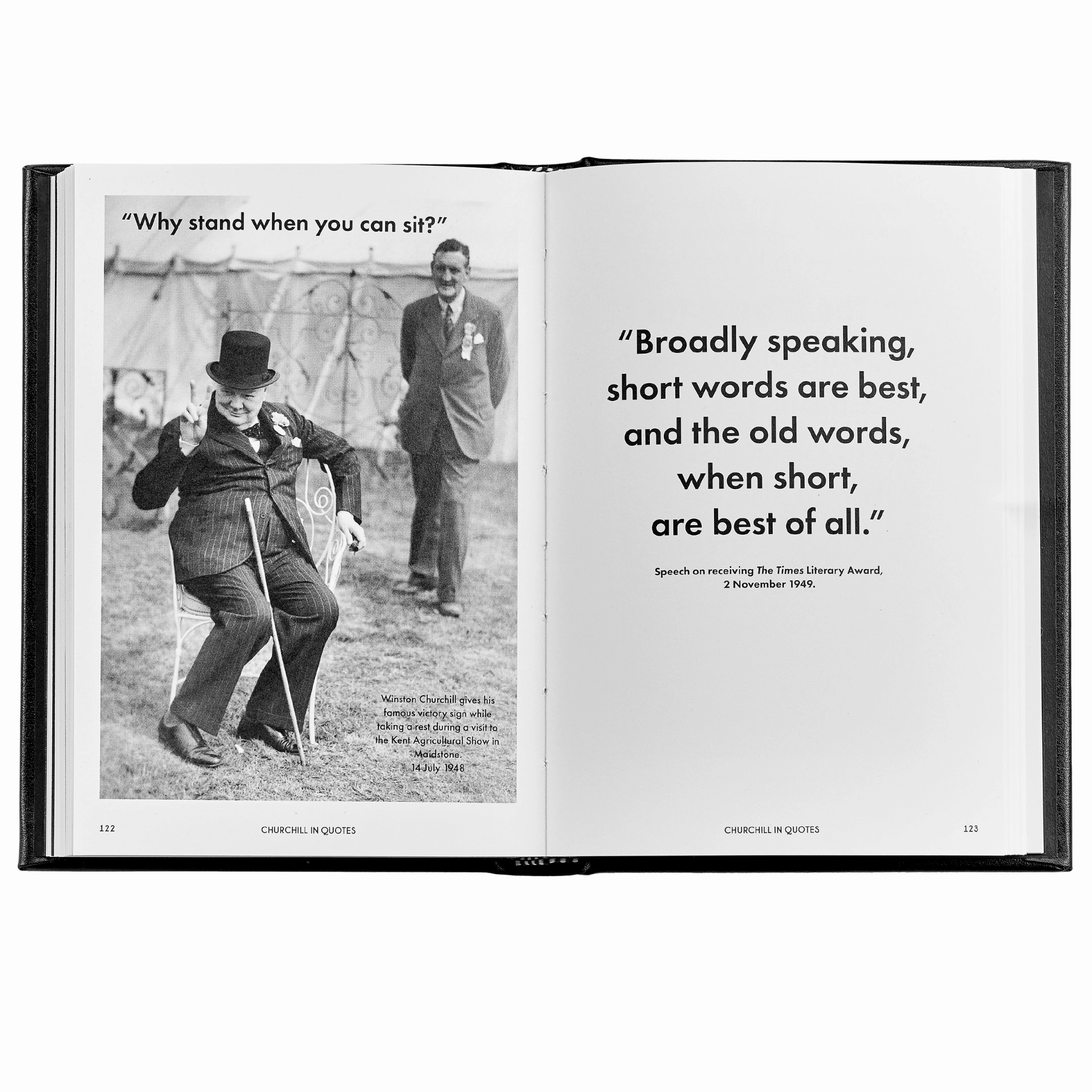 Churchill Wit and Wisdom Black Bonded Leather Book- Can Be Personalized