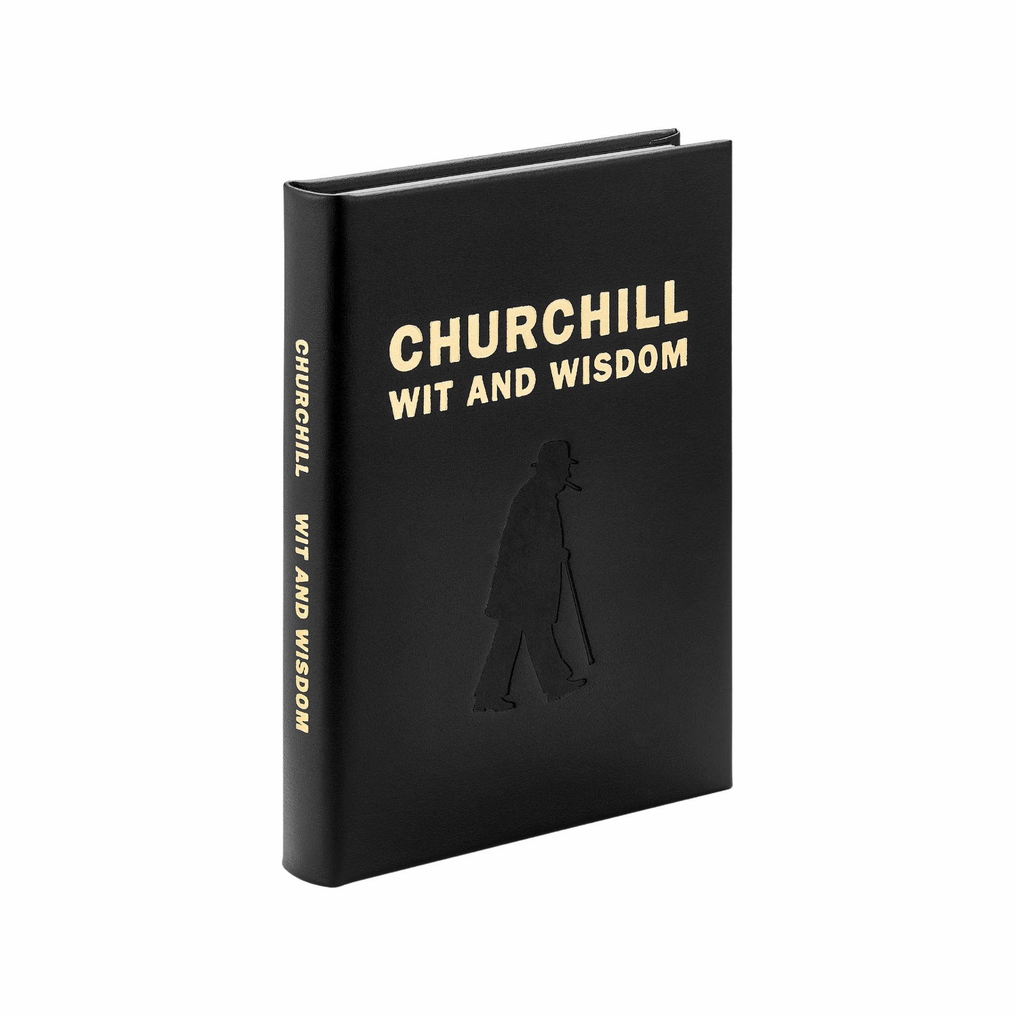 Churchill Wit and Wisdom Black Bonded Leather Book- Can Be Personalized
