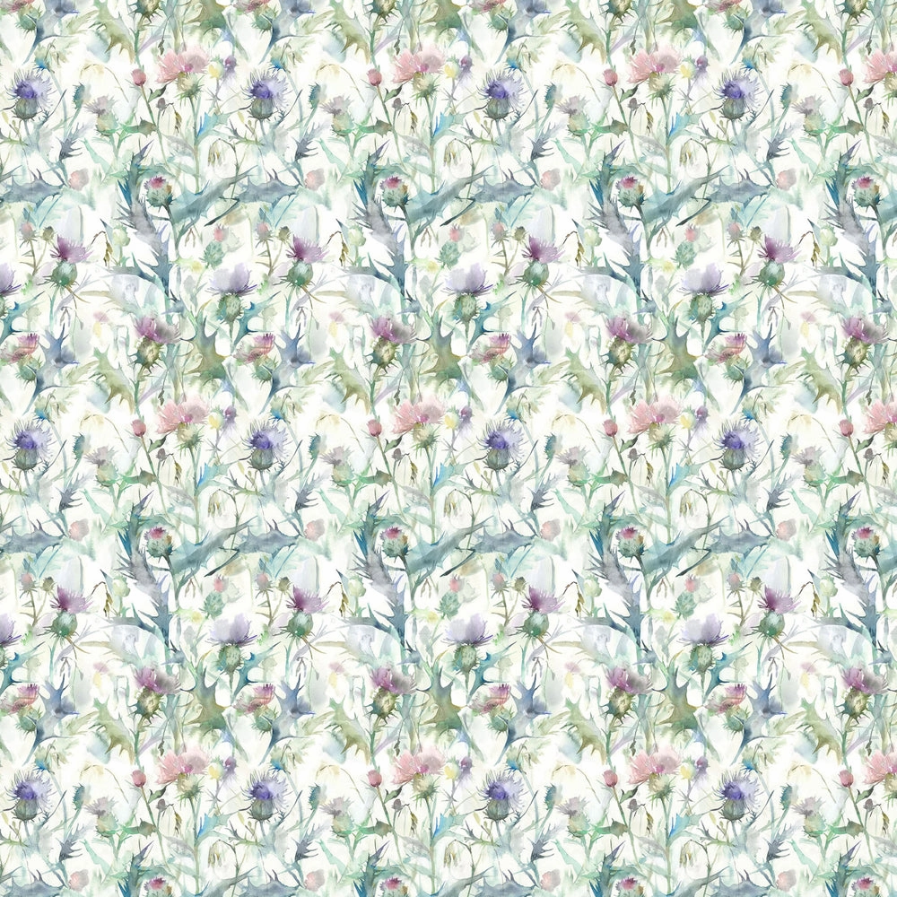 Cirsium Printed Cotton Fabric (By The Metre) Damson