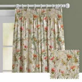 Cirsium Printed Made to Measure Curtains Russett patterned fashion rug  