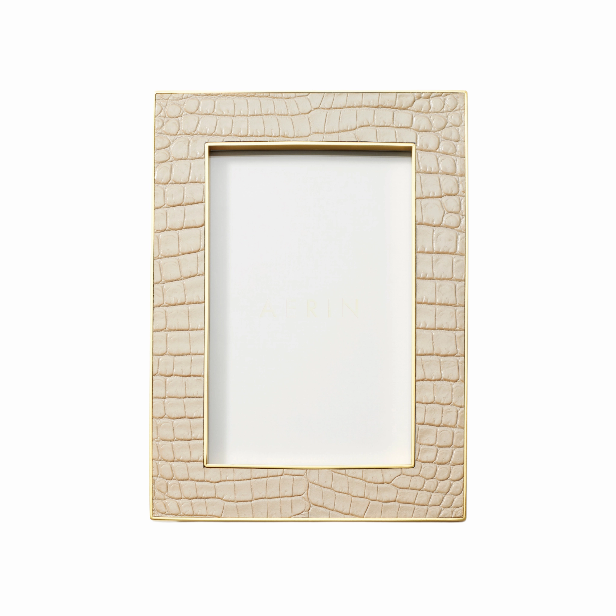 Classic Croc Leather Frame, Fawn