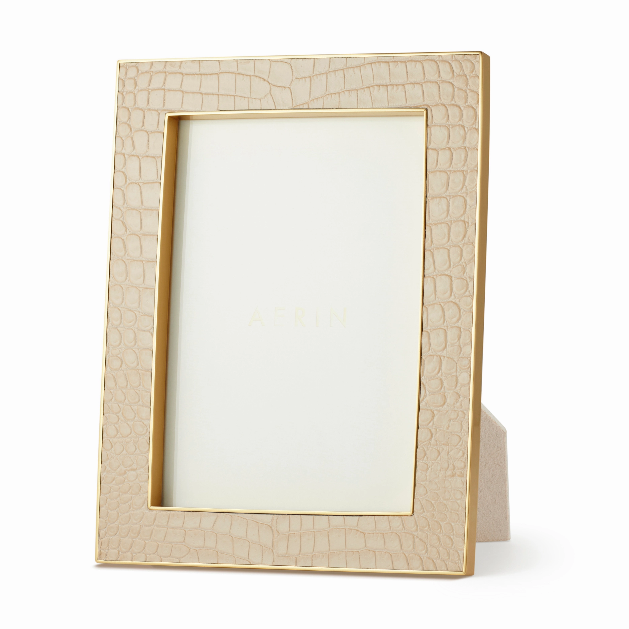 Classic Croc Leather Frame, Fawn