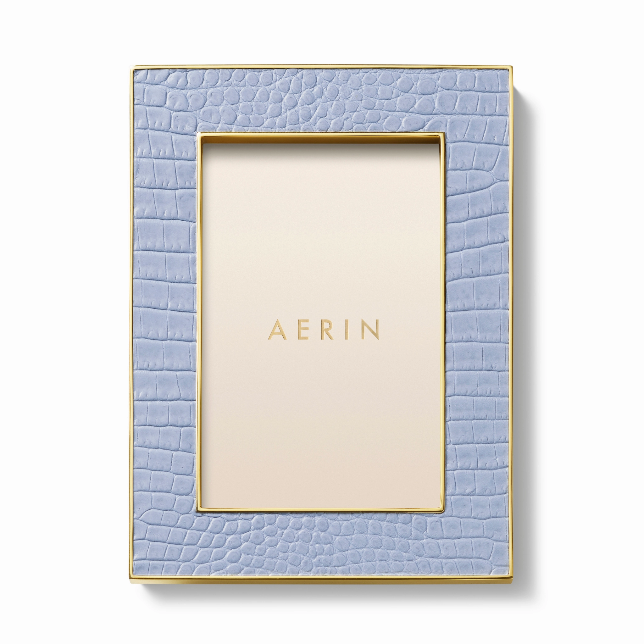 Classic Croc Leather Frame, Hydrangea Blue