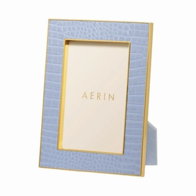Classic Croc Leather Frame, Hydrangea Blue home display ornament