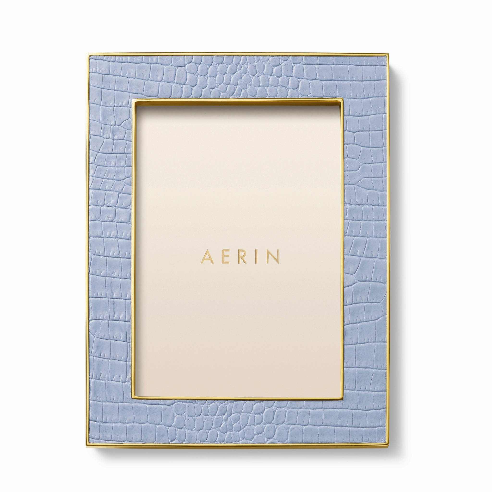 Classic Croc Leather Frame, Hydrangea Blue