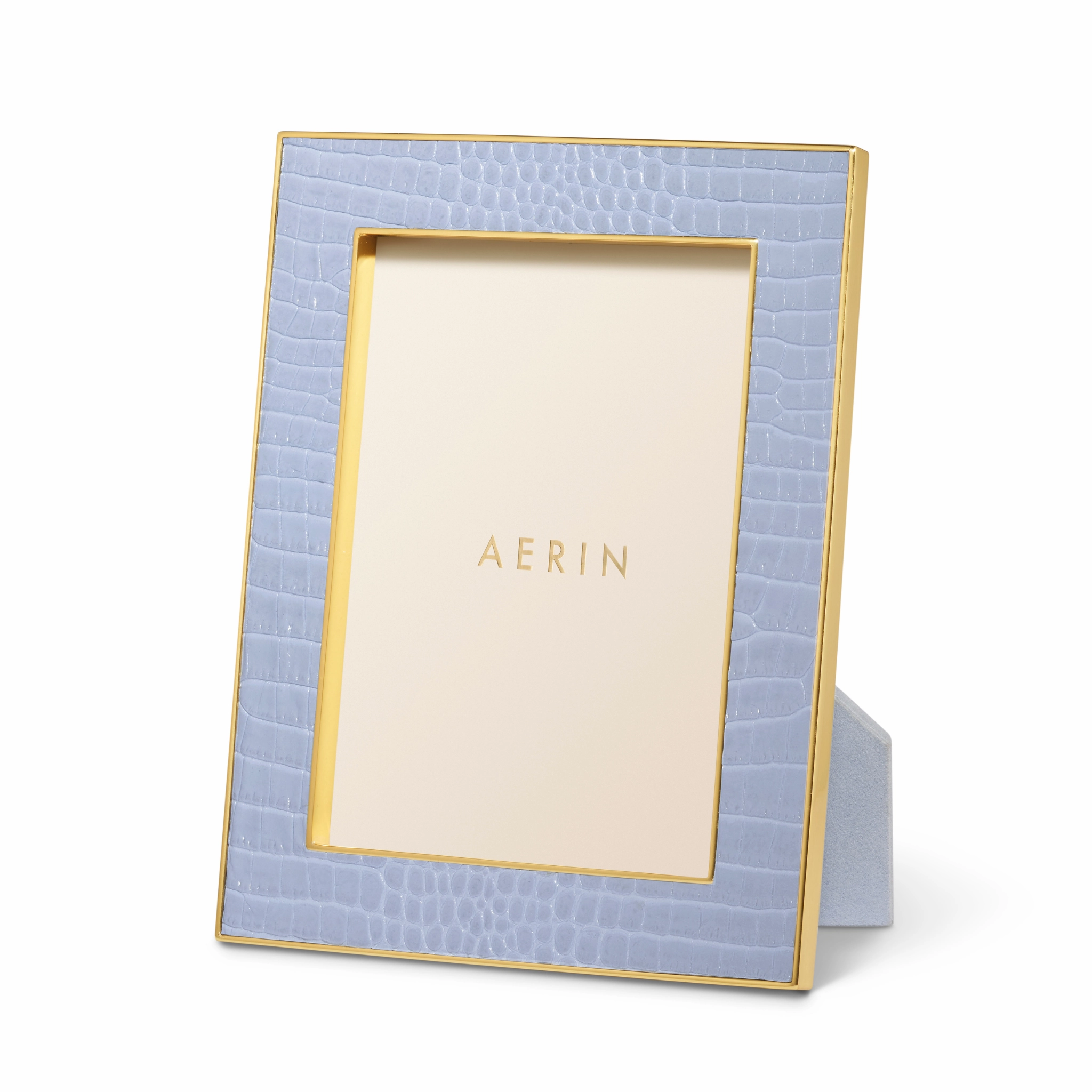 Classic Croc Leather Frame, Hydrangea Blue