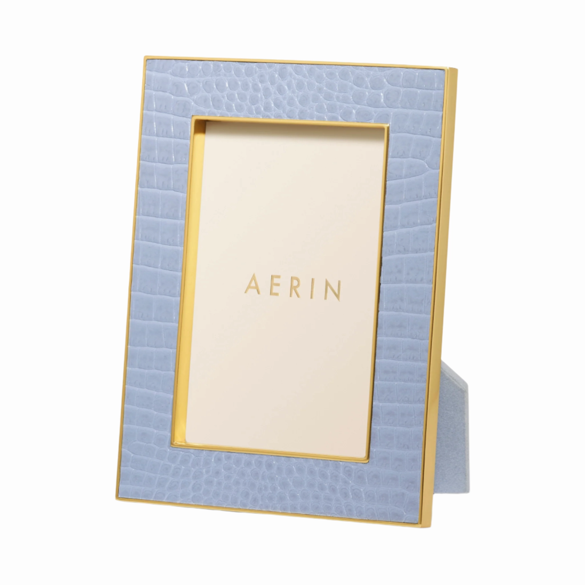 Classic Croc Leather Frame, Hydrangea Blue home display ornament