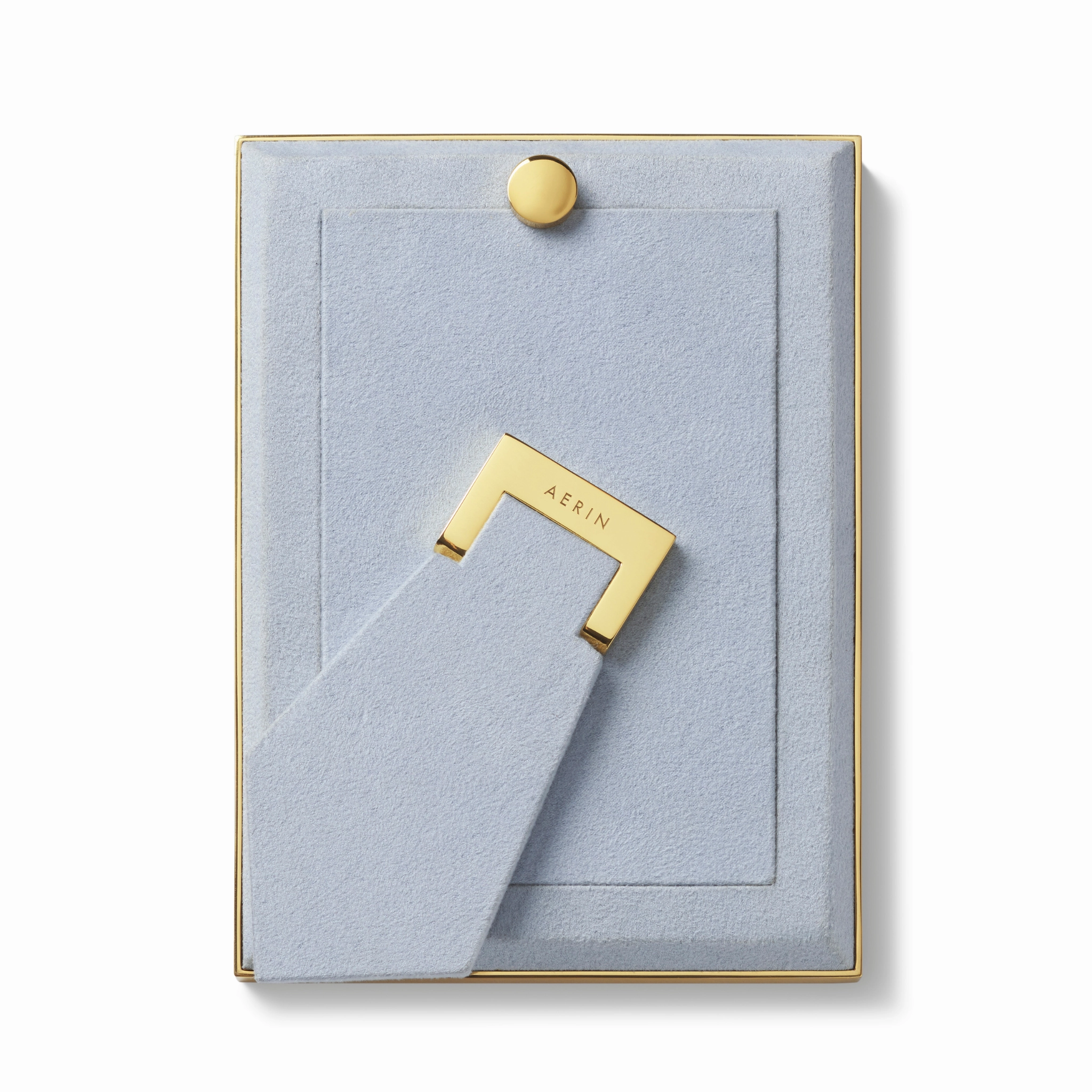 Classic Croc Leather Frame, Hydrangea Blue