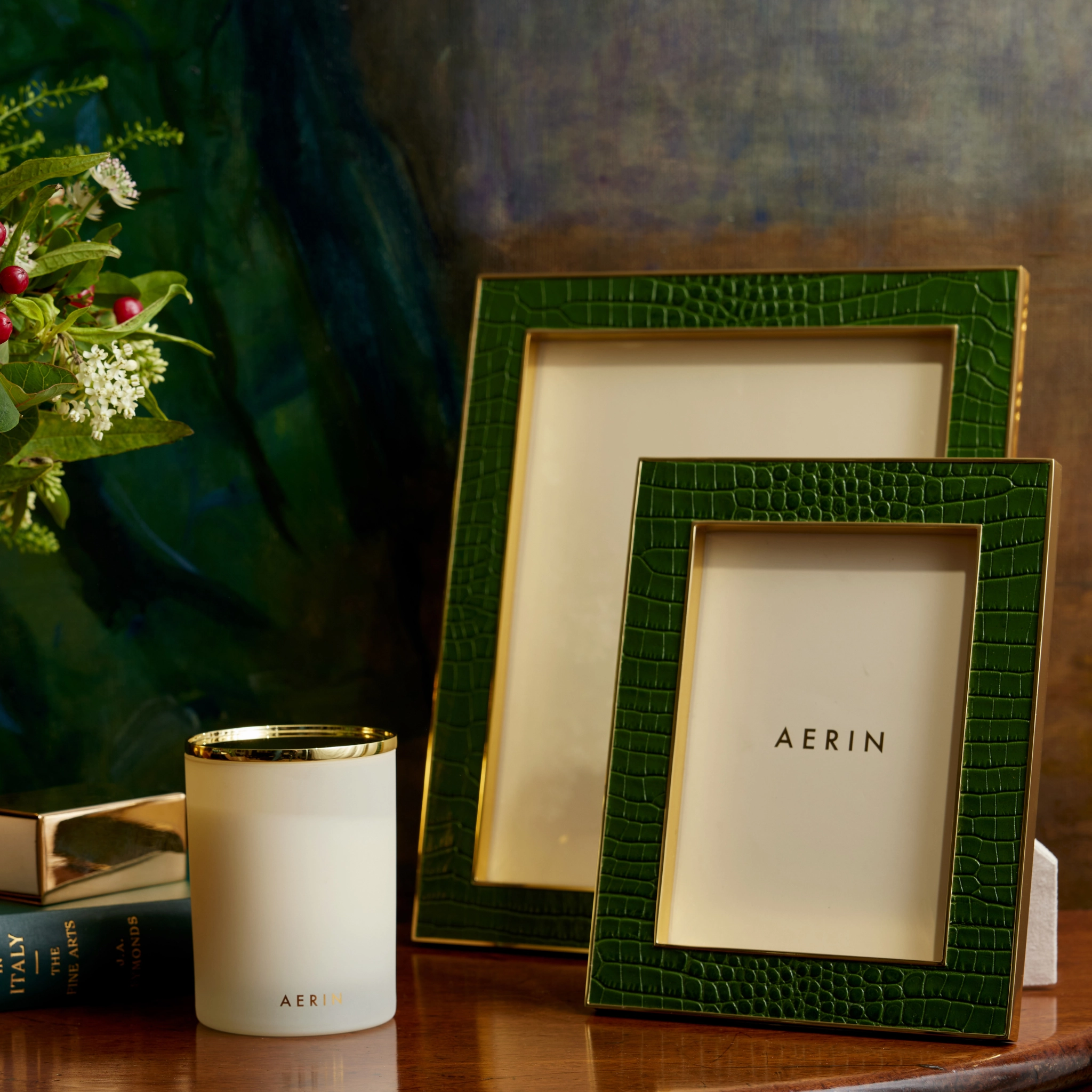 Classic Croc Leather Frame, Verde
