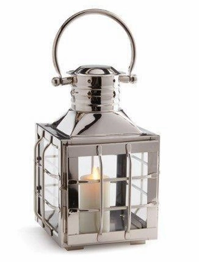 Classic Nickel Maritime Inspired 11" Outdoor Lantern home display ornament