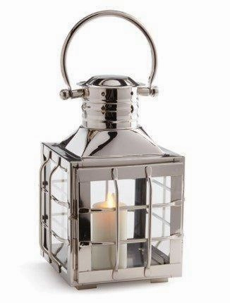 Classic Nickel Maritime Inspired 11" Outdoor Lantern home display ornament