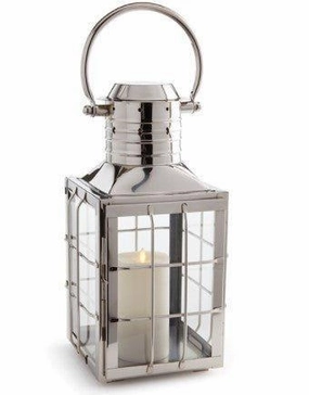 Classic Nickel Maritime Inspired 17.5" Outdoor Lantern home display ornament