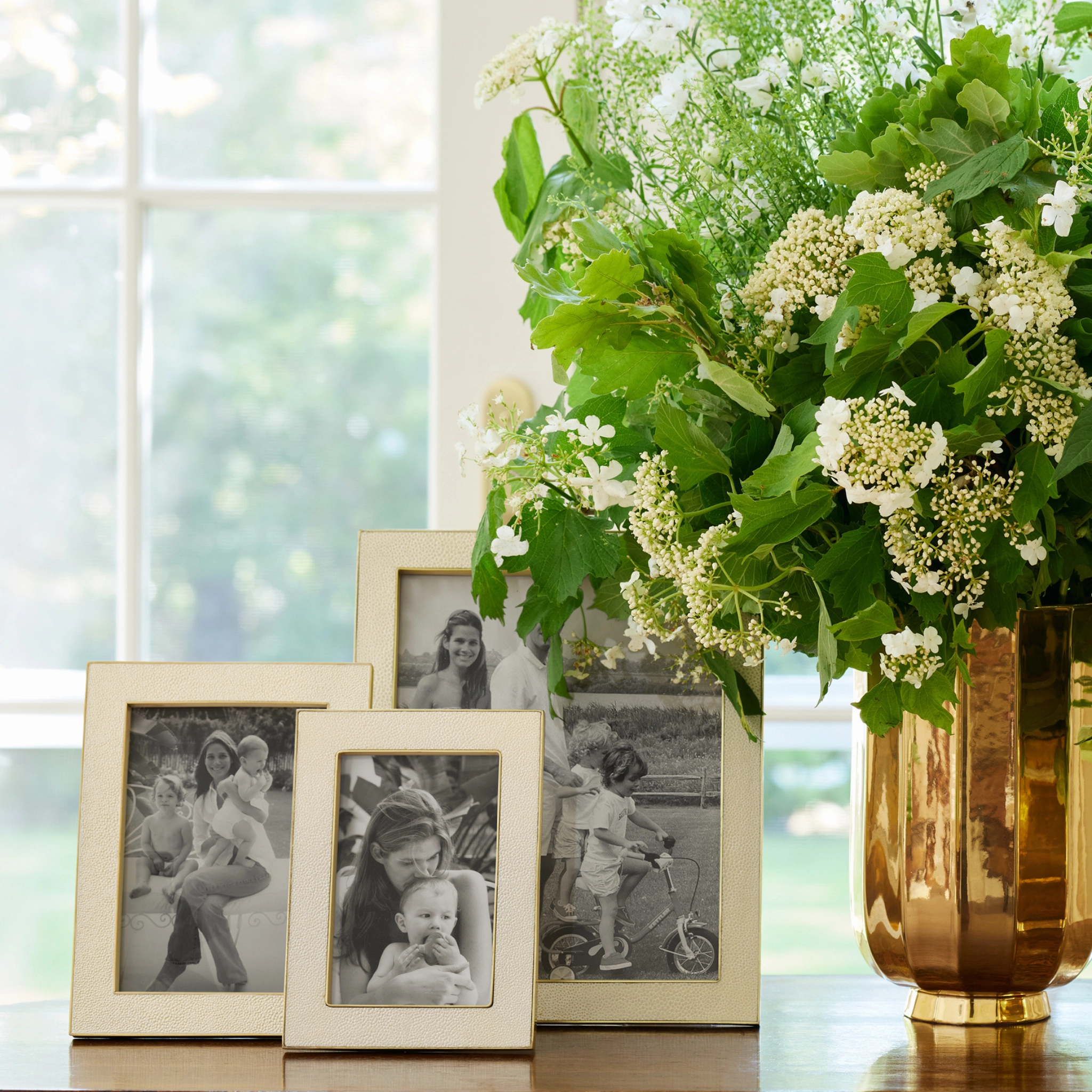 Classic Shagreen Frame, Cream