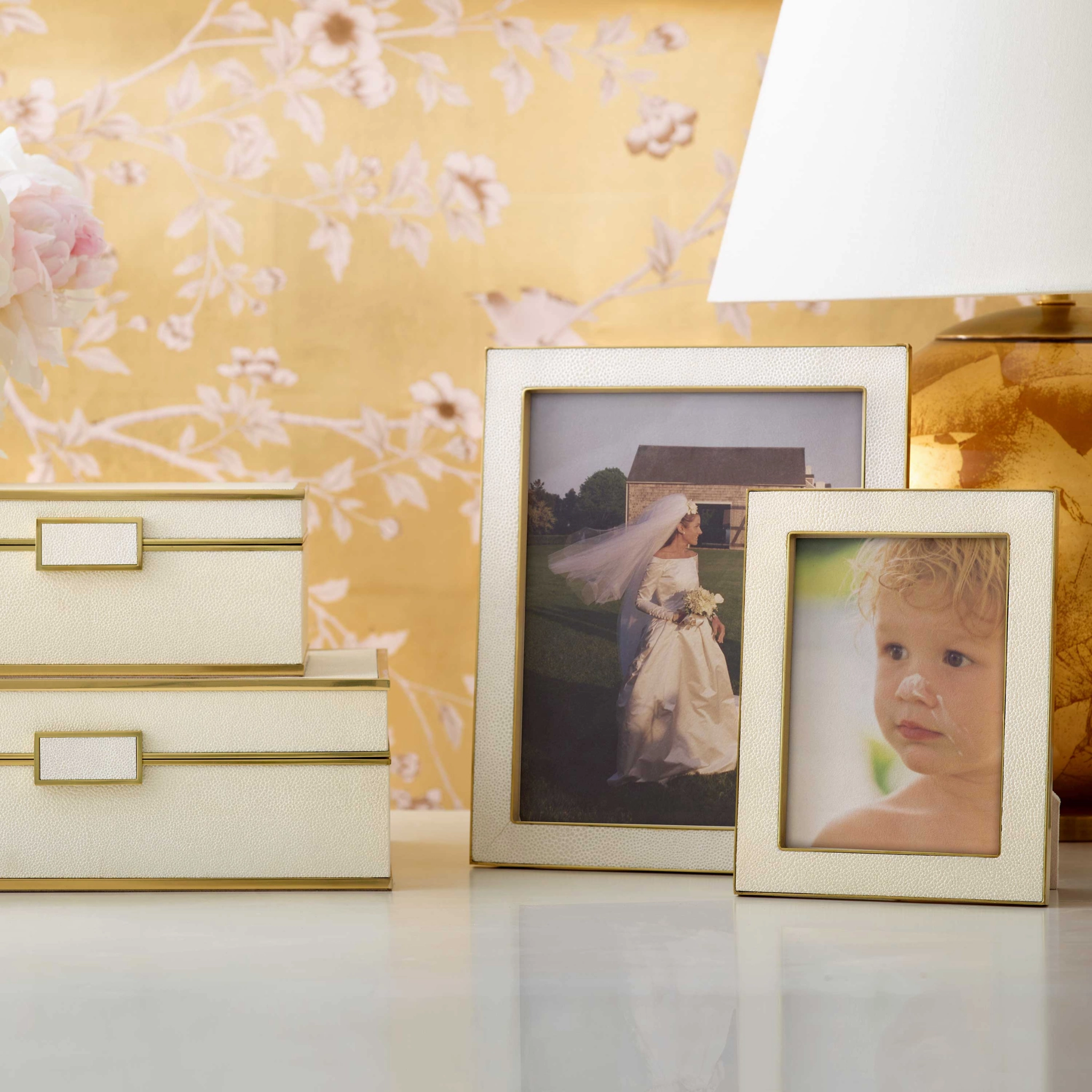 Classic Shagreen Frame, Cream