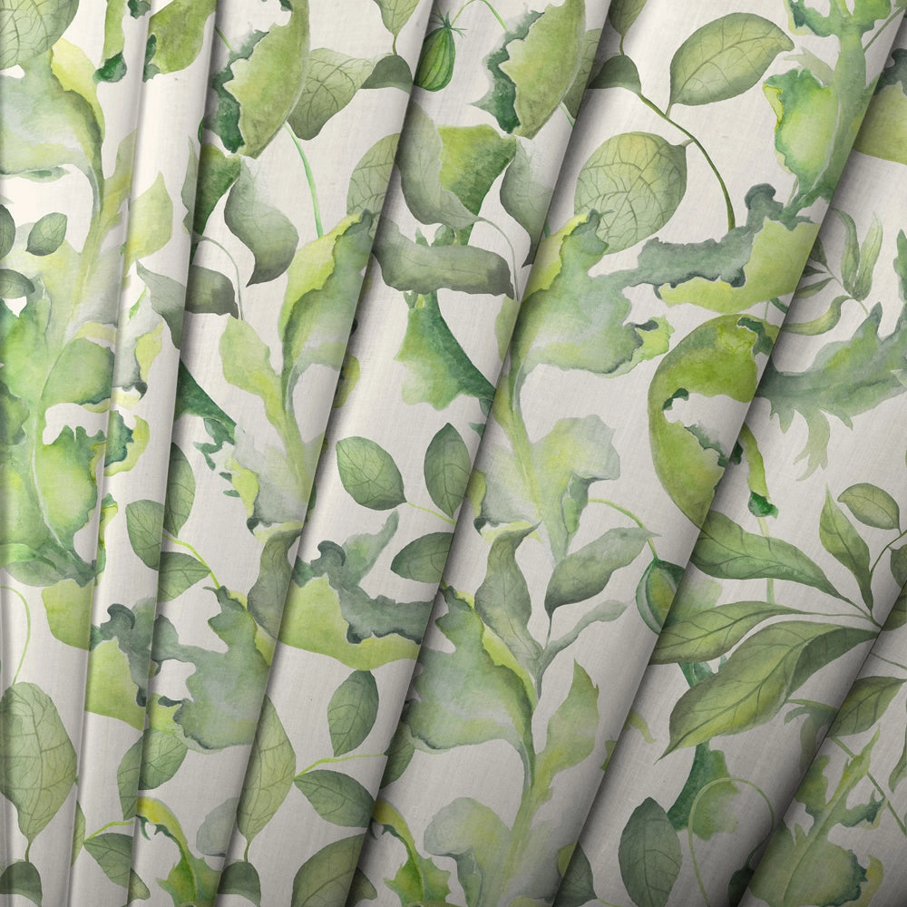Claudia Printed Cotton Fabric (By The Metre) Cream