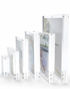Clear Thick Block Double Sided Frame for 8 x 10 Photos home display ornament