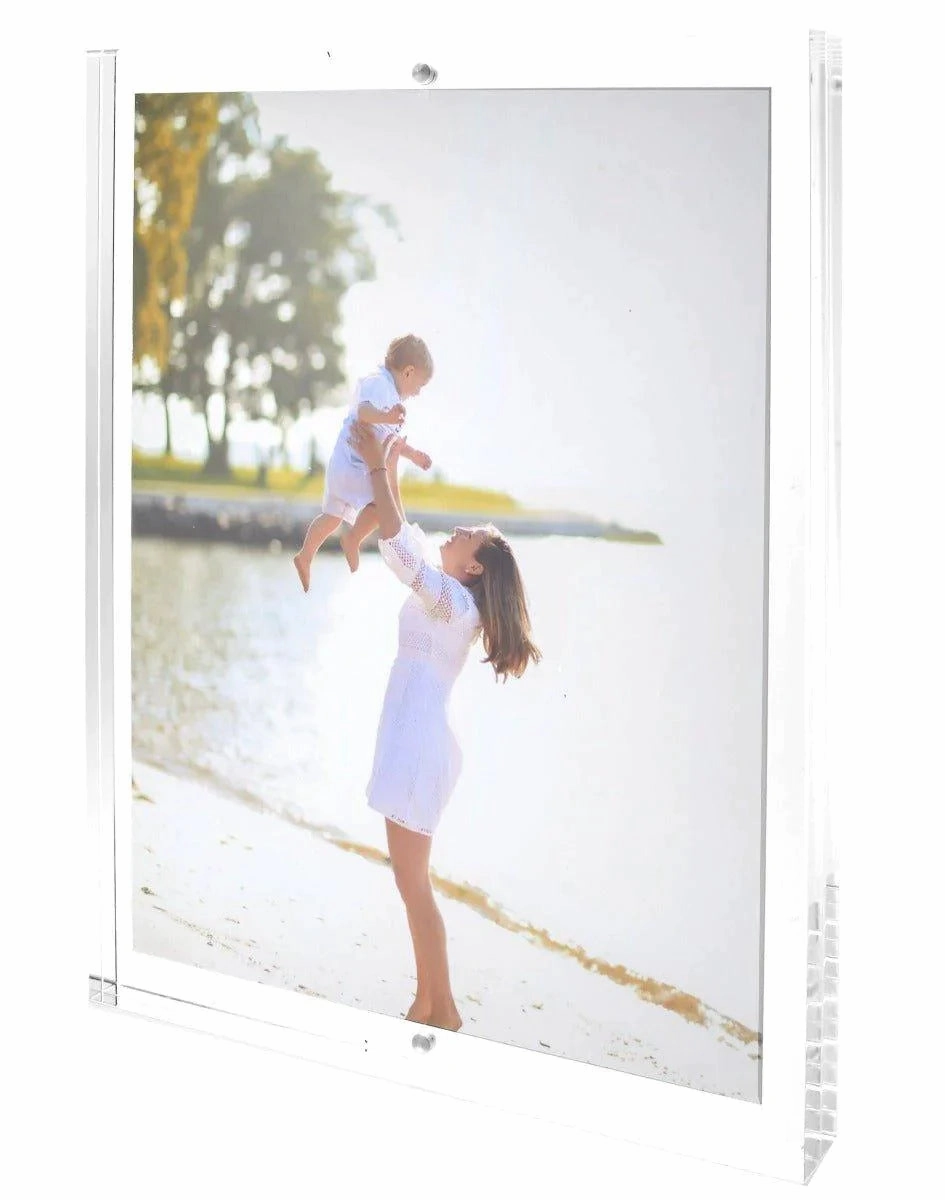 Clear Thick Block Double Sided Frame for 8 x 10 Photos