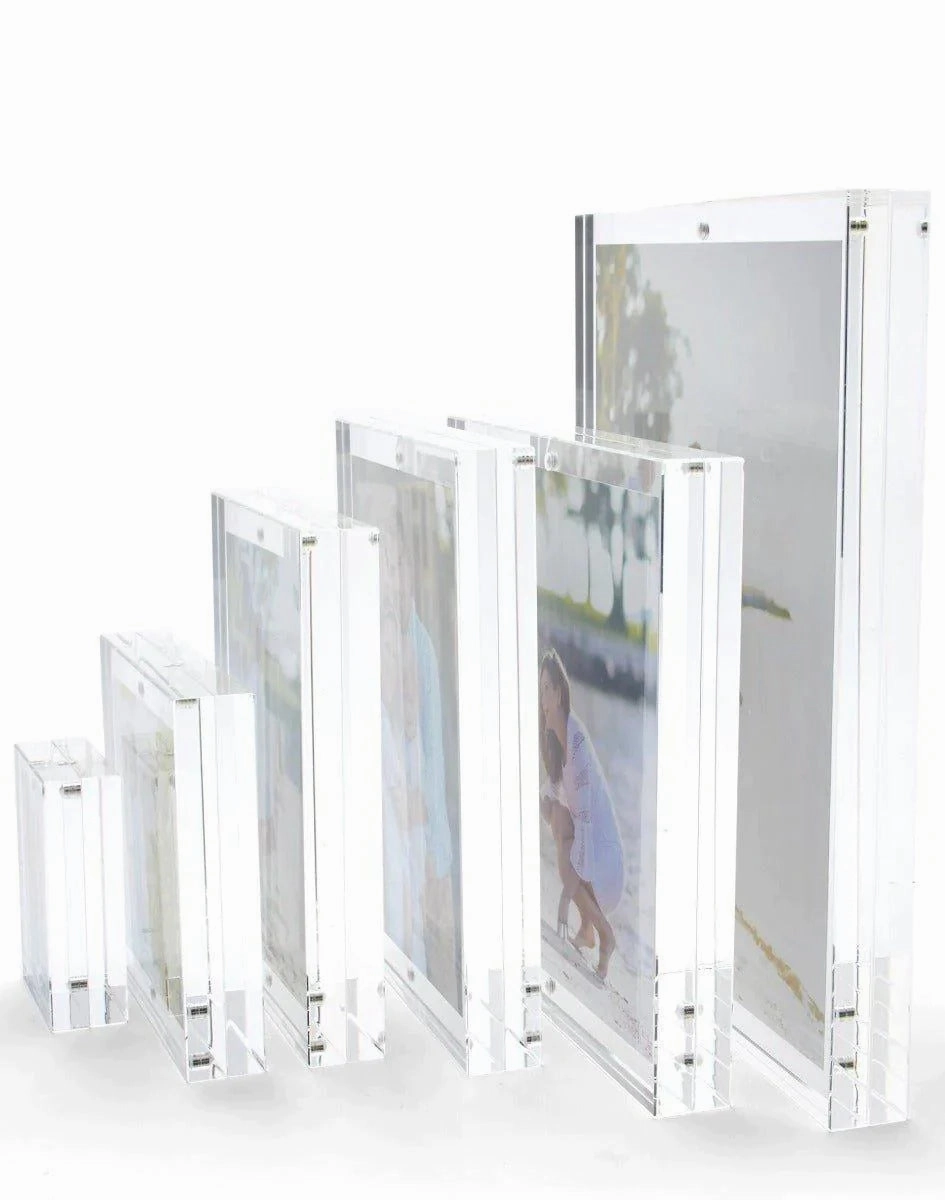 Clear Thick Block Double Sided Frame for 8 x 10 Photos home display ornament
