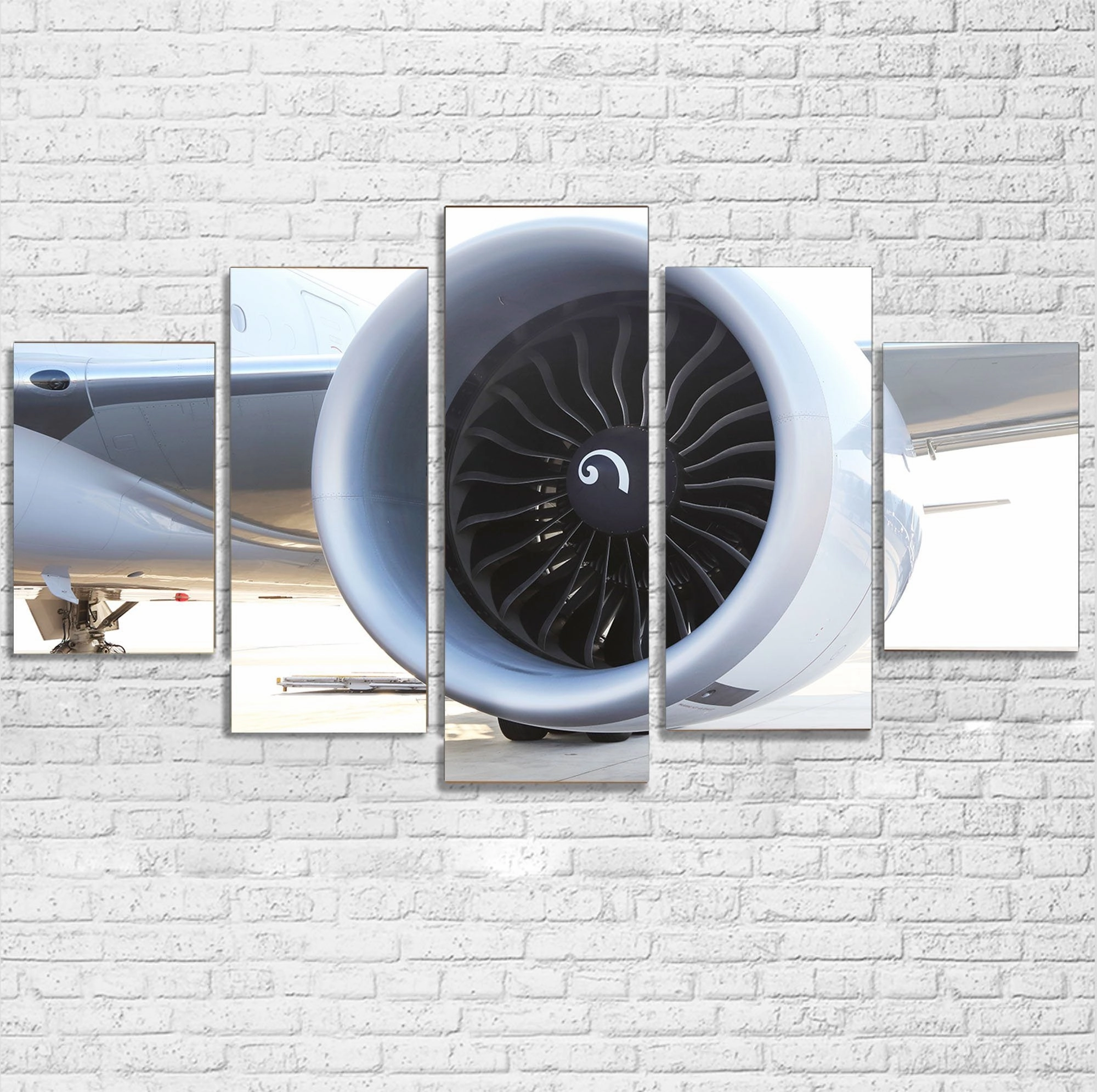 Close Up to Boeing 777 Engine Printed Multiple Canvas Poster canvas mural art
