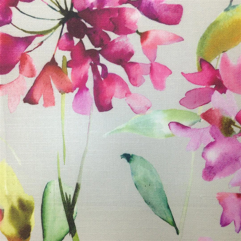 Clovelly Printed Cotton Fabric (By The Metre) Stone elegant table cloth  