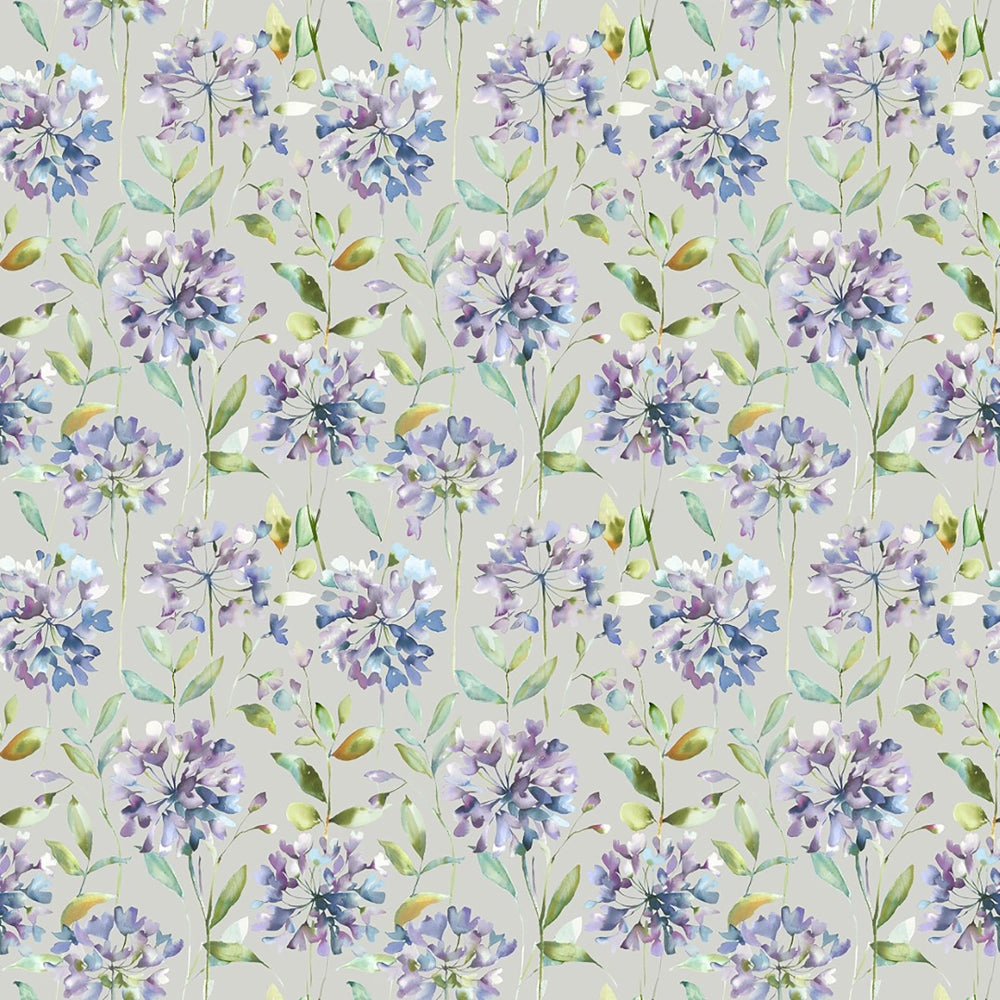 Clovelly Printed Cotton Fabric (By The Metre) Violet
