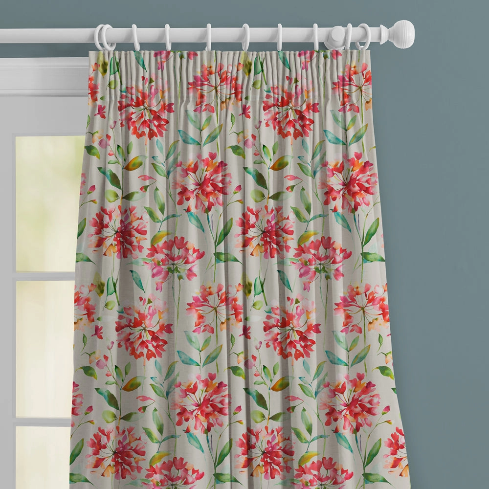Clovelly Printed Made to Measure Curtains Russett