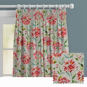 Clovelly Printed Made to Measure Curtains Russett patterned fashion rug  