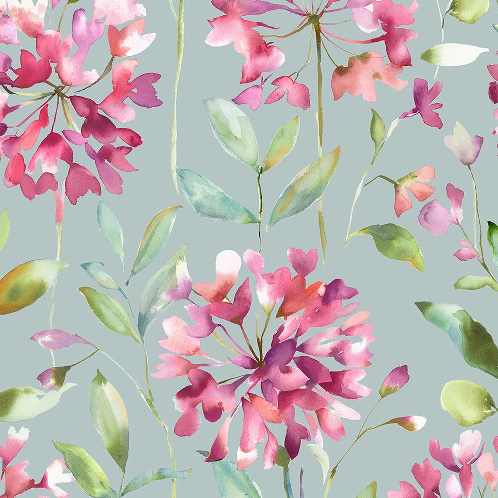 Clovelly Printed Made to Measure Curtains Slate