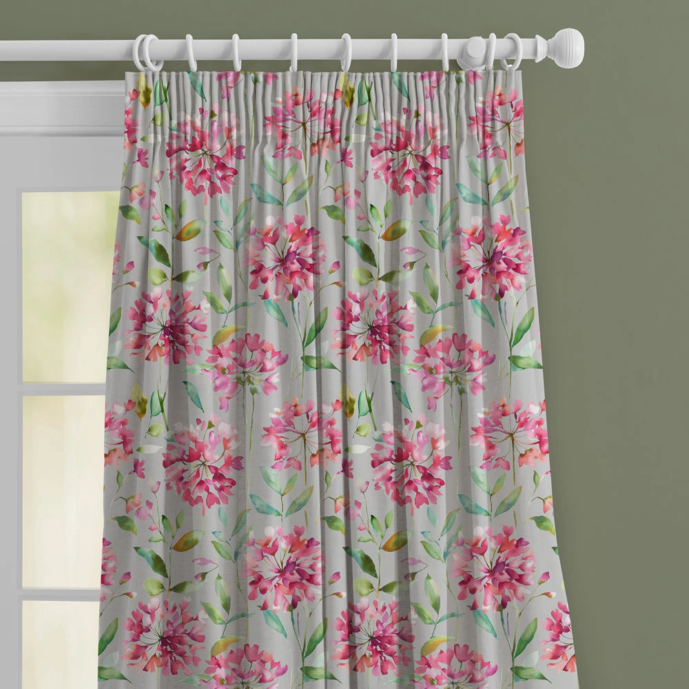 Clovelly Printed Made to Measure Curtains Stone