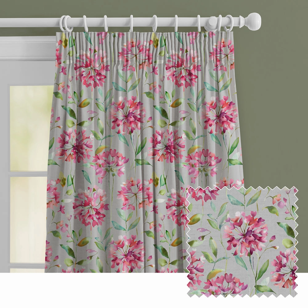 Clovelly Printed Made to Measure Curtains Stone patterned fashion rug  