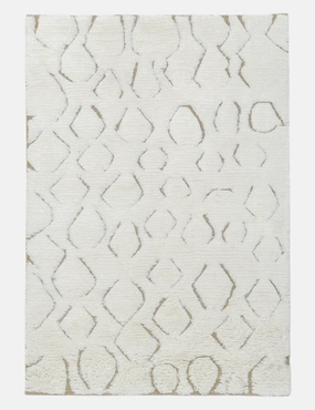 Cluny Hand-Knotted Wool Moroccan-Style Rug trendy fashion rug