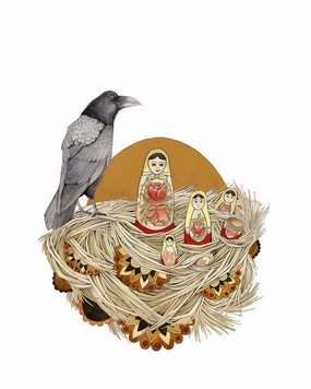 Collector: The Nesting Dolls - Art Print framed wall decor