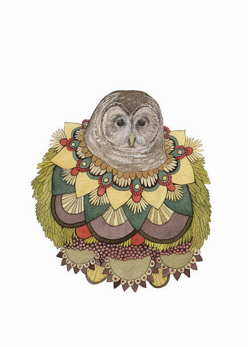 Collector: The Owl - Art Print framed wall decor