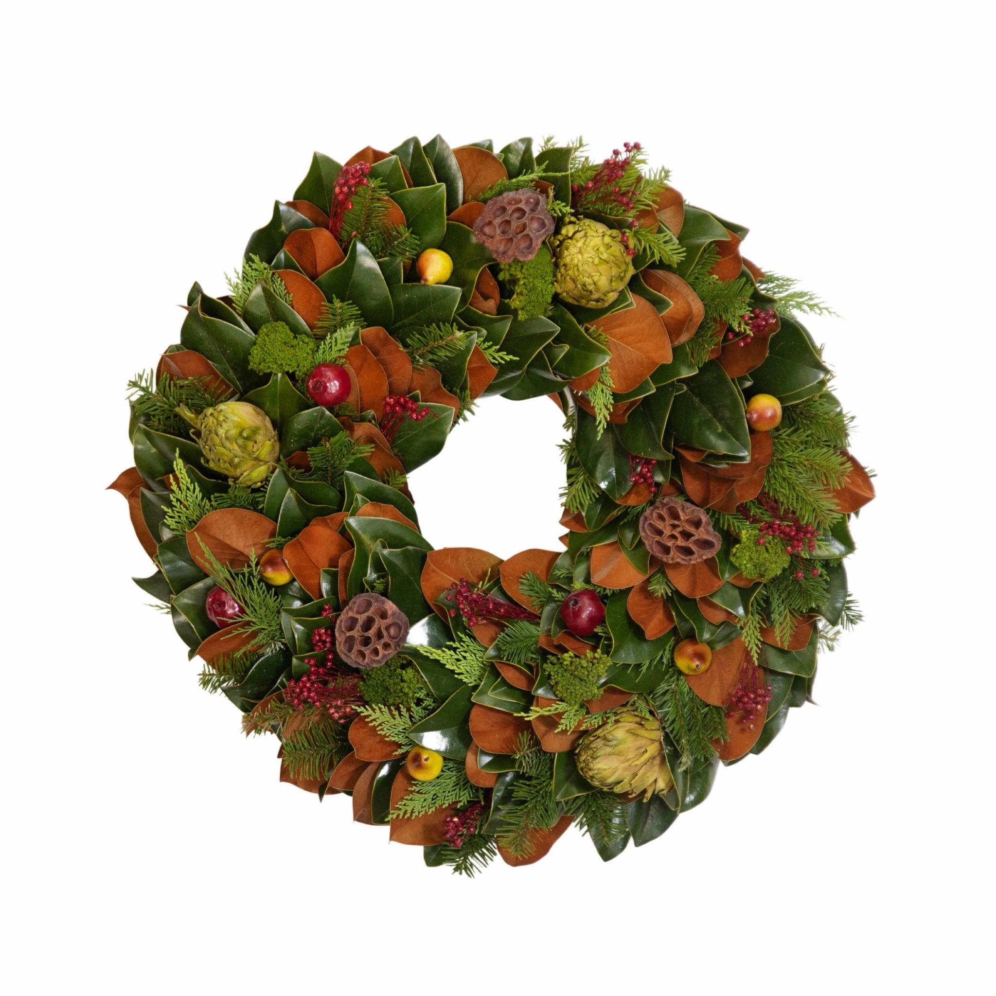 Colonial Trimmings Magnolia Wreath home display ornament