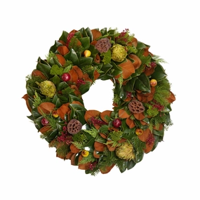 Colonial Trimmings Magnolia Wreath home display ornament