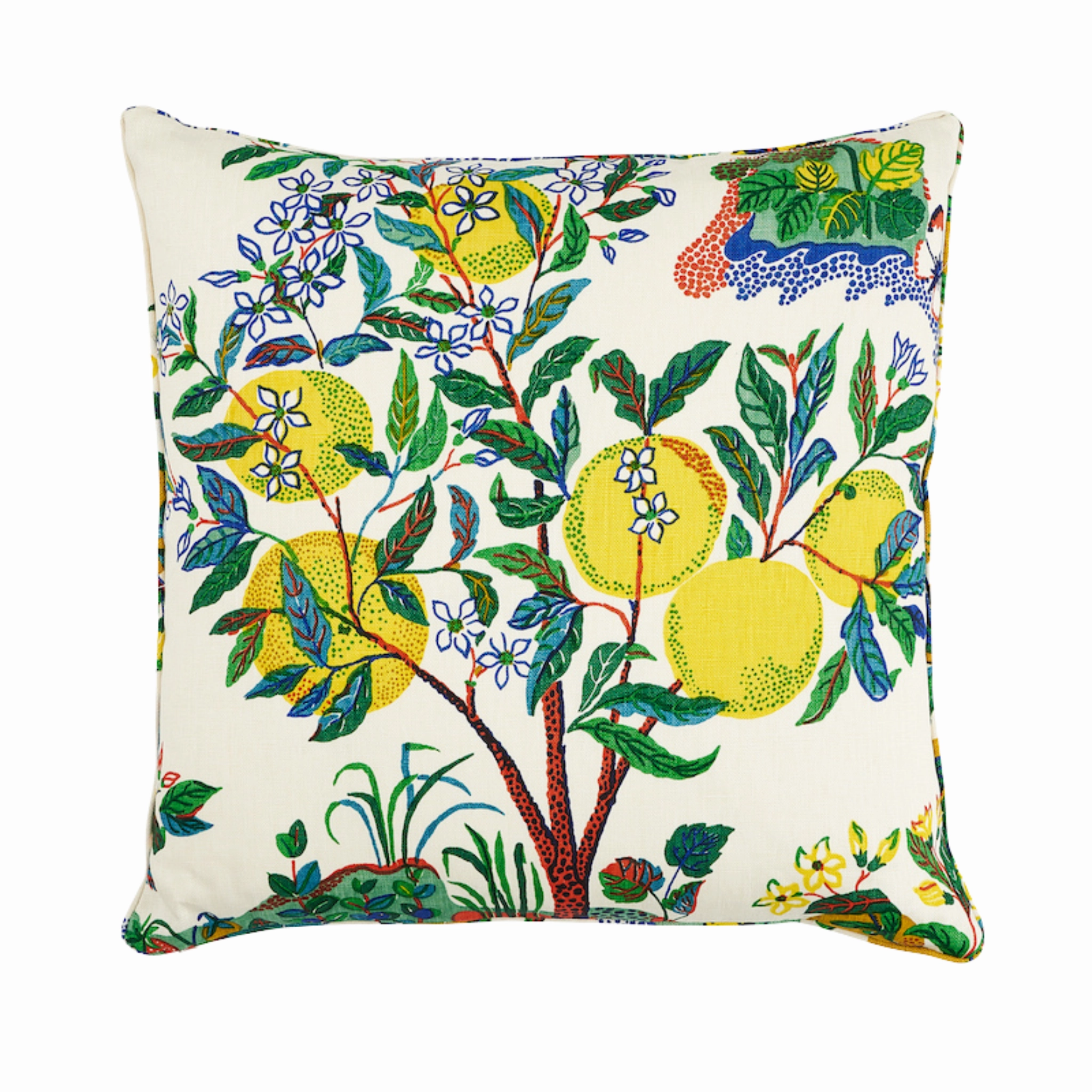 Colorful Citrus Garden Print  22" Throw Pillow home display ornament