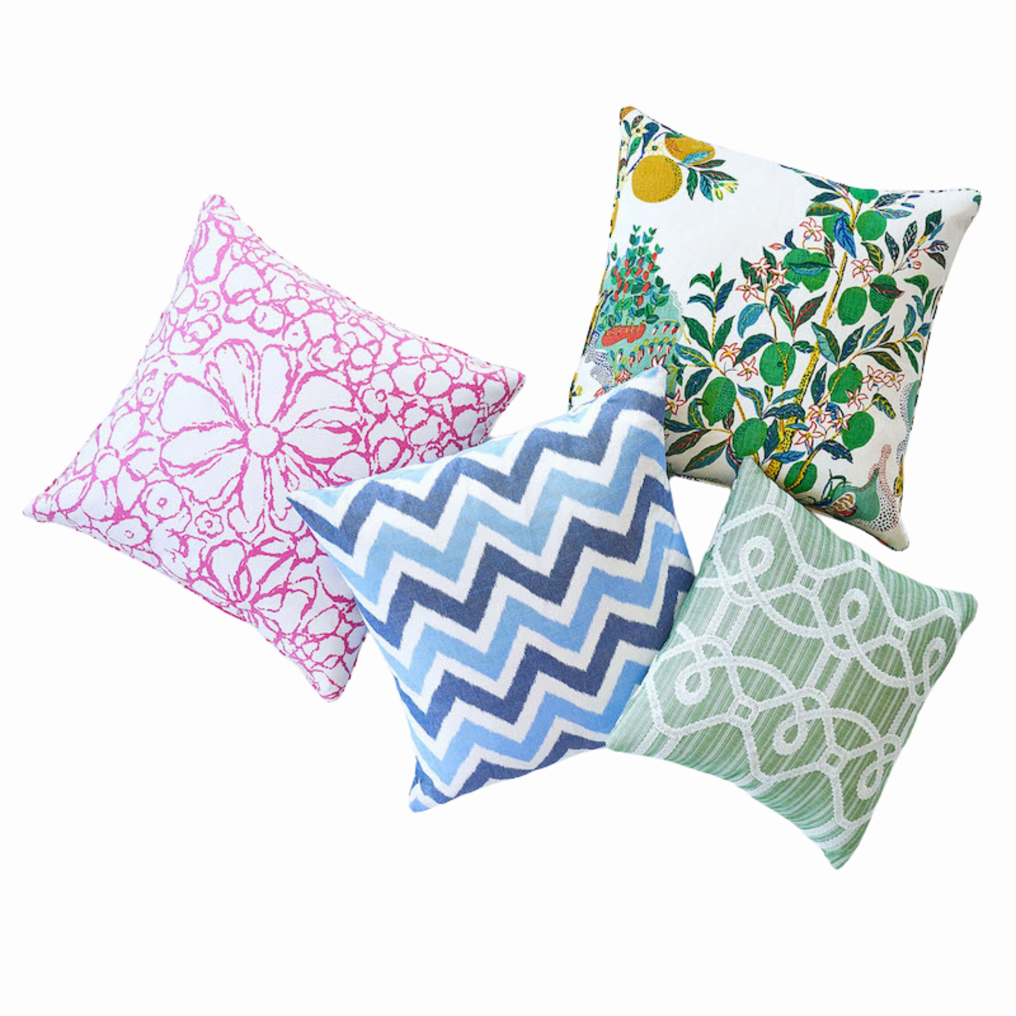 Colorful Citrus Garden Print  22" Throw Pillow
