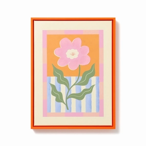 Colorful Frame Art Board Orange framed wall decor