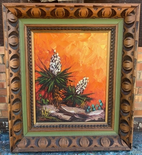 COLORFUL YUCCA UTOPIA OIL PAINTING BY KATHERINE BOYCE classic mural painting