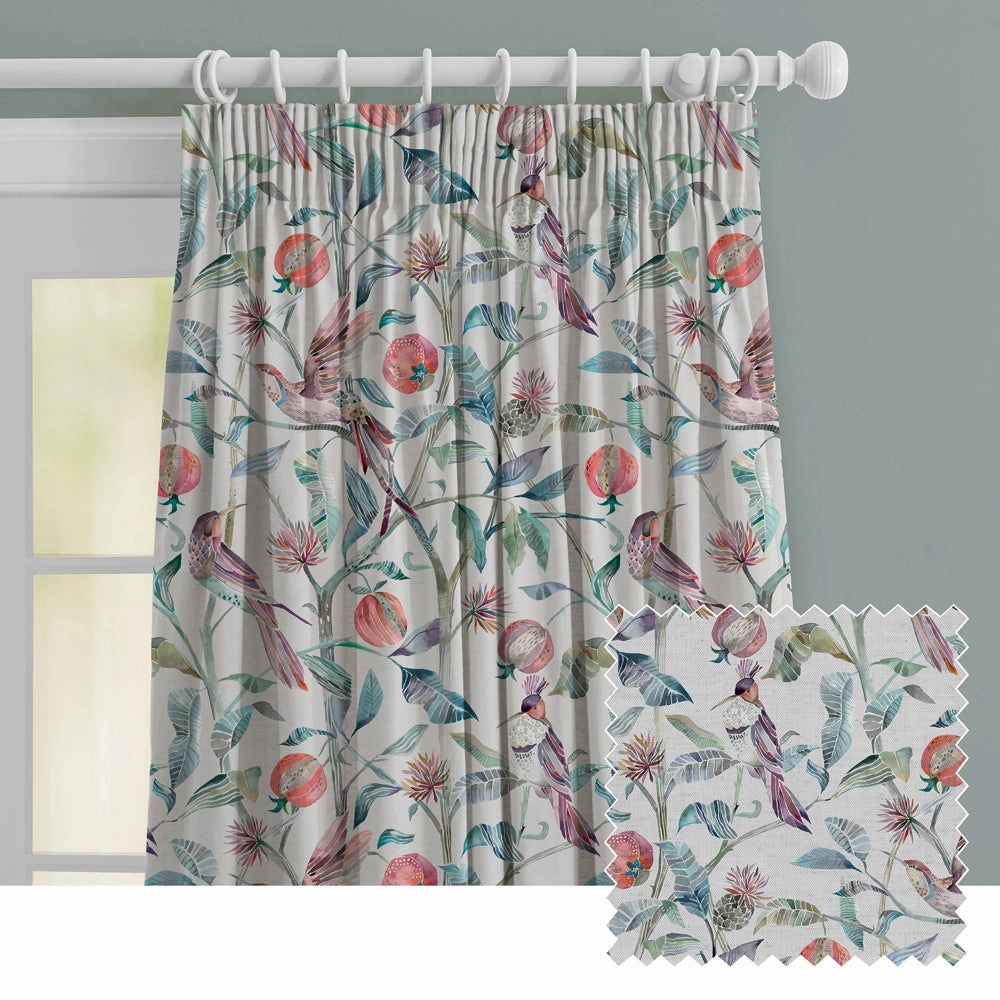 Colyford Ann Printed Made to Measure Curtains Loganberry patterned fashion rug  