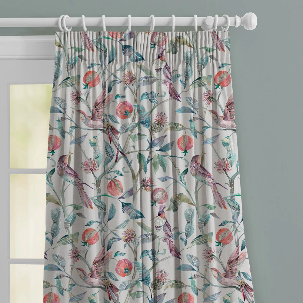 Colyford Ann Printed Made to Measure Curtains Loganberry