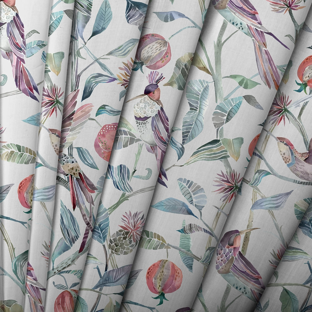 Colyford Ann Printed Made to Measure Curtains Loganberry