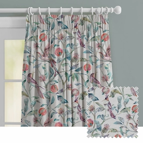 Colyford Ann Printed Made to Measure Curtains Loganberry patterned fashion rug  