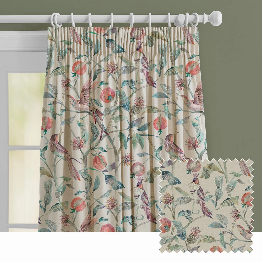 Colyford Fiona Printed Made to Measure Curtains Loganberry patterned fashion rug  