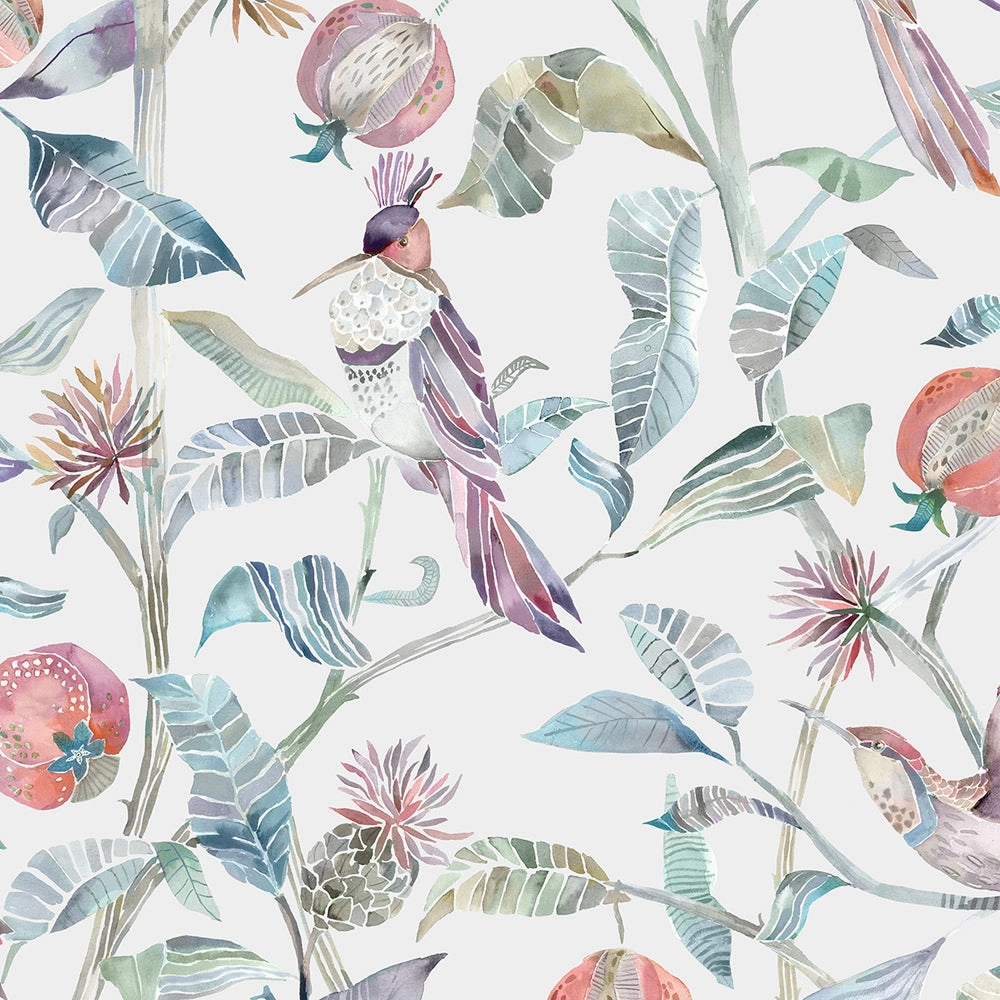 Colyford Fiona Printed Made to Measure Curtains Loganberry