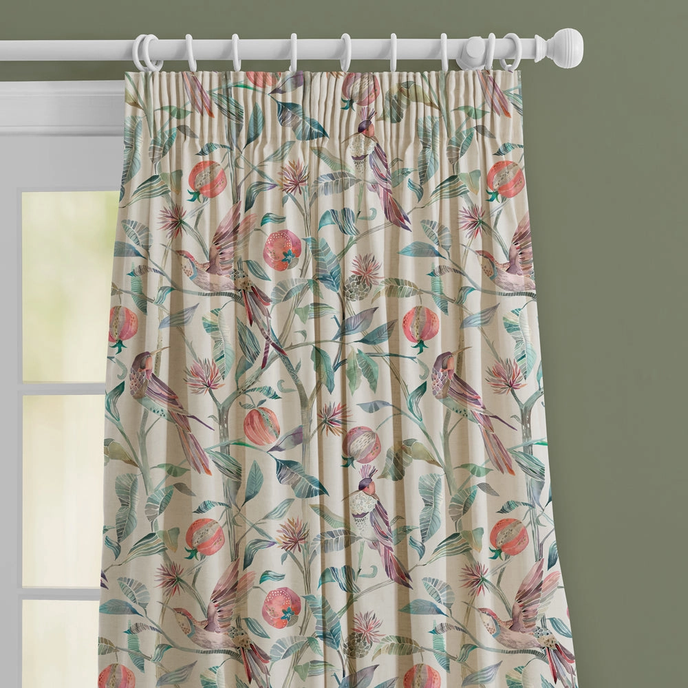Colyford Fiona Printed Made to Measure Curtains Loganberry