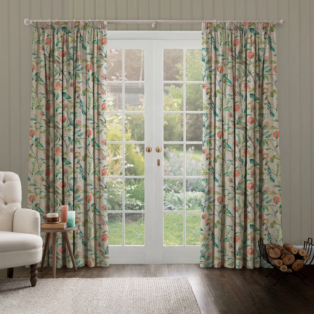 Colyford Fiona Printed Made to Measure Curtains Pomegranate