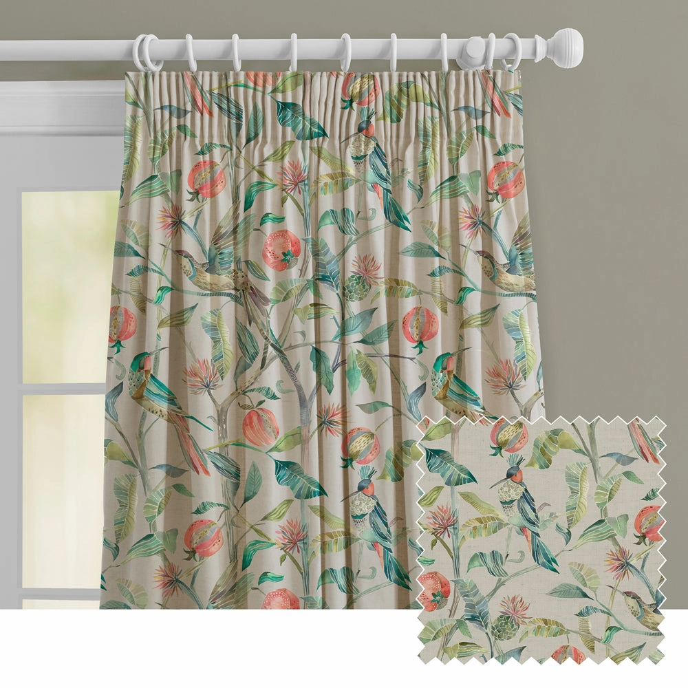 Colyford Fiona Printed Made to Measure Curtains Pomegranate patterned fashion rug  