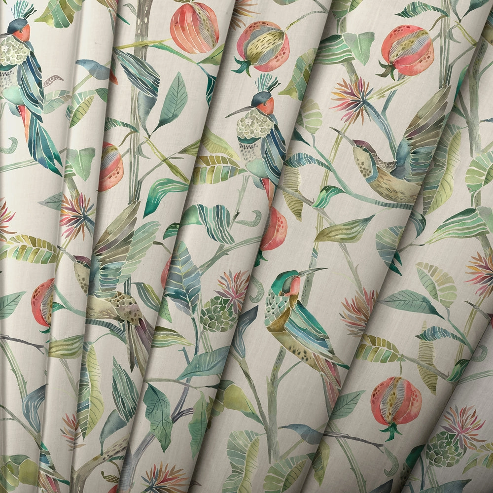 Colyford Fiona Printed Made to Measure Curtains Pomegranate